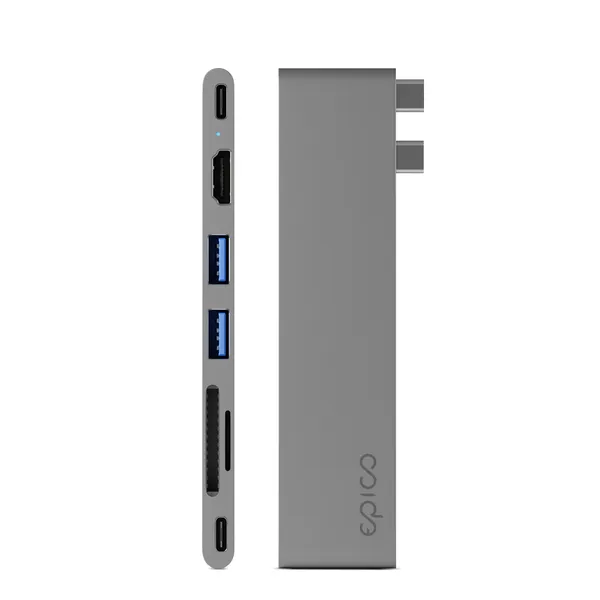 Epico 7in1 Pro Hub 8K with USB-C connector - space grey