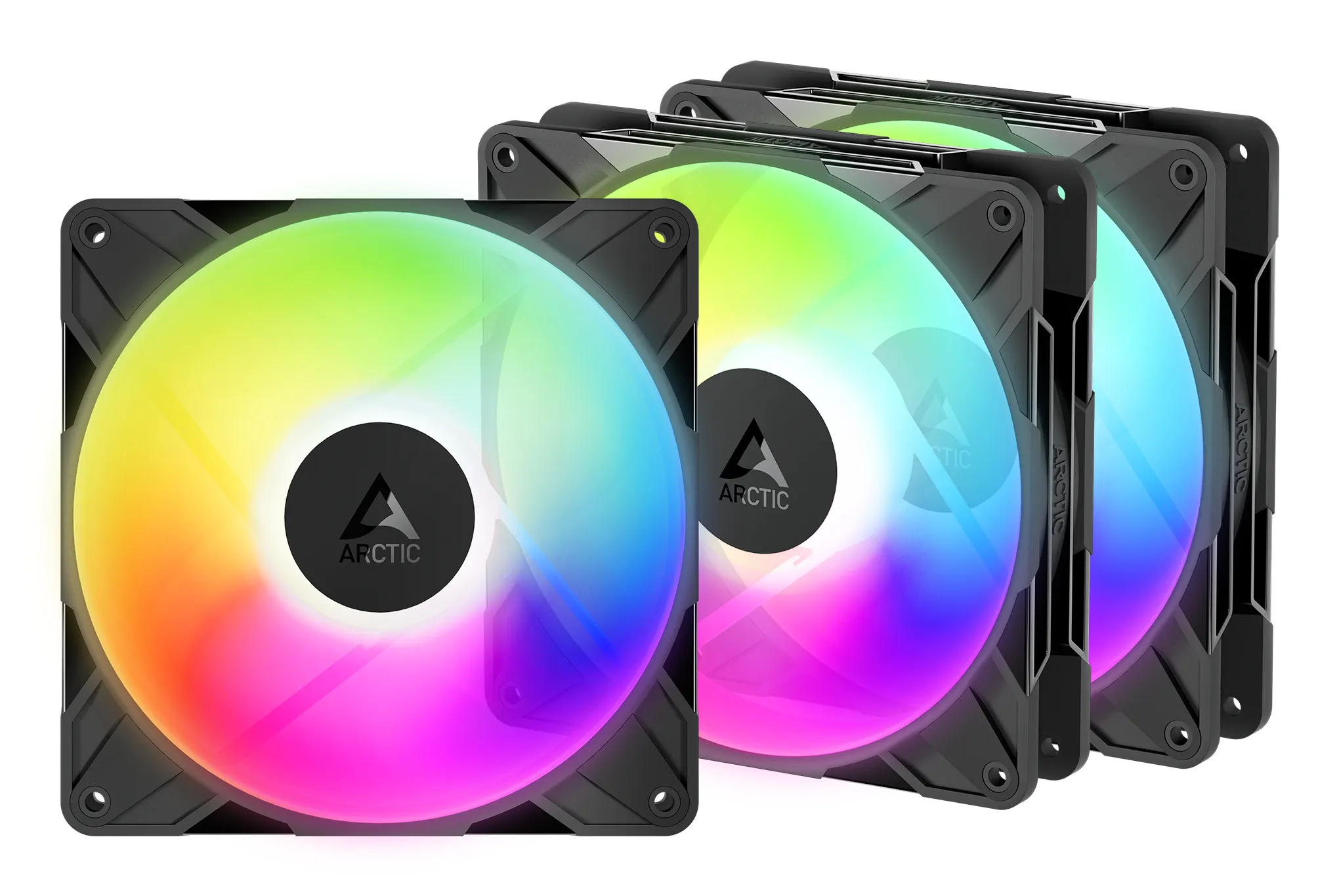 ARCTIC P14 Pro Reverse A-RGB 140 mm Case Fan, Black, 3-pack