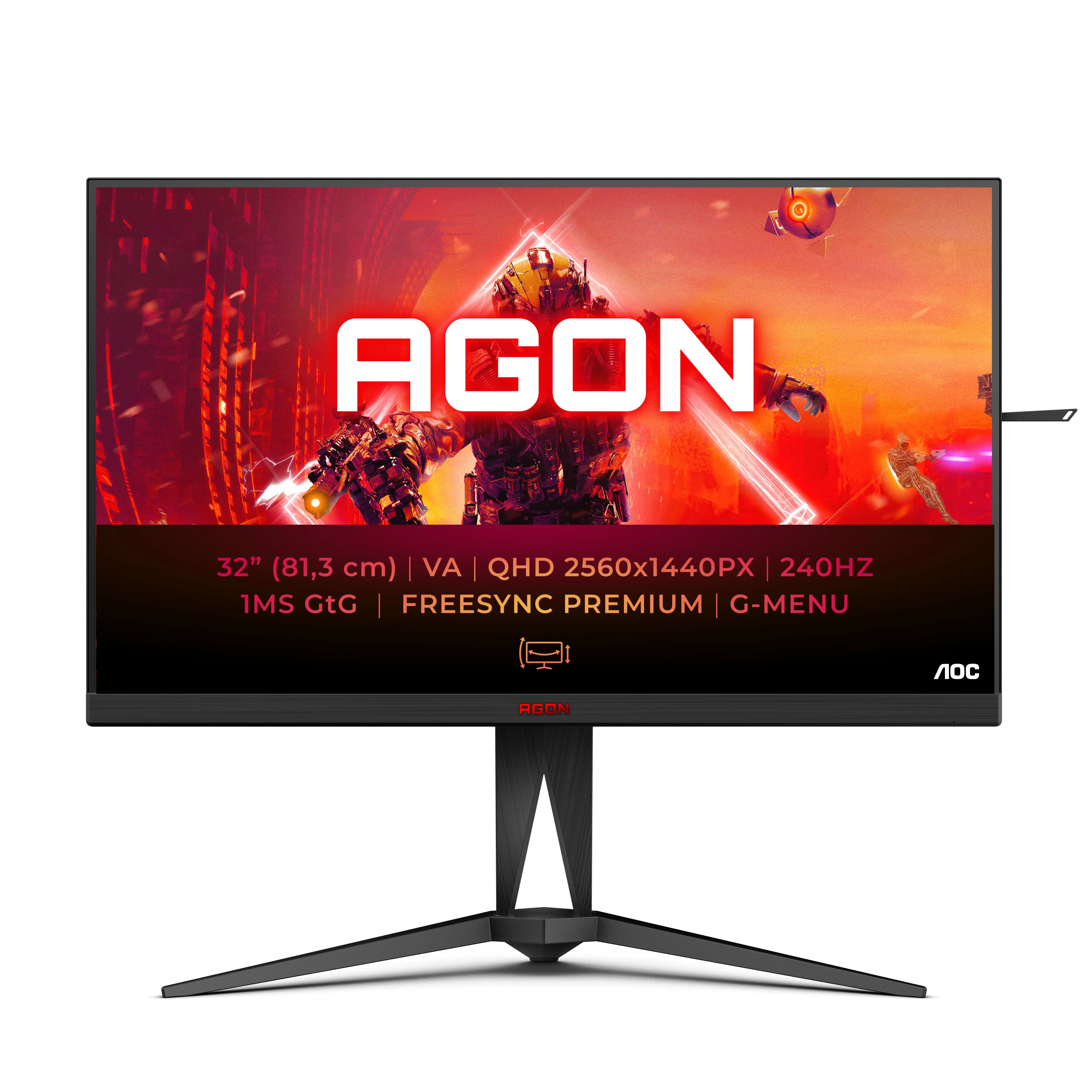 AOC AGON 5 AG325QZN/EU 32" QHD, VA - gamingsk&auml;rm