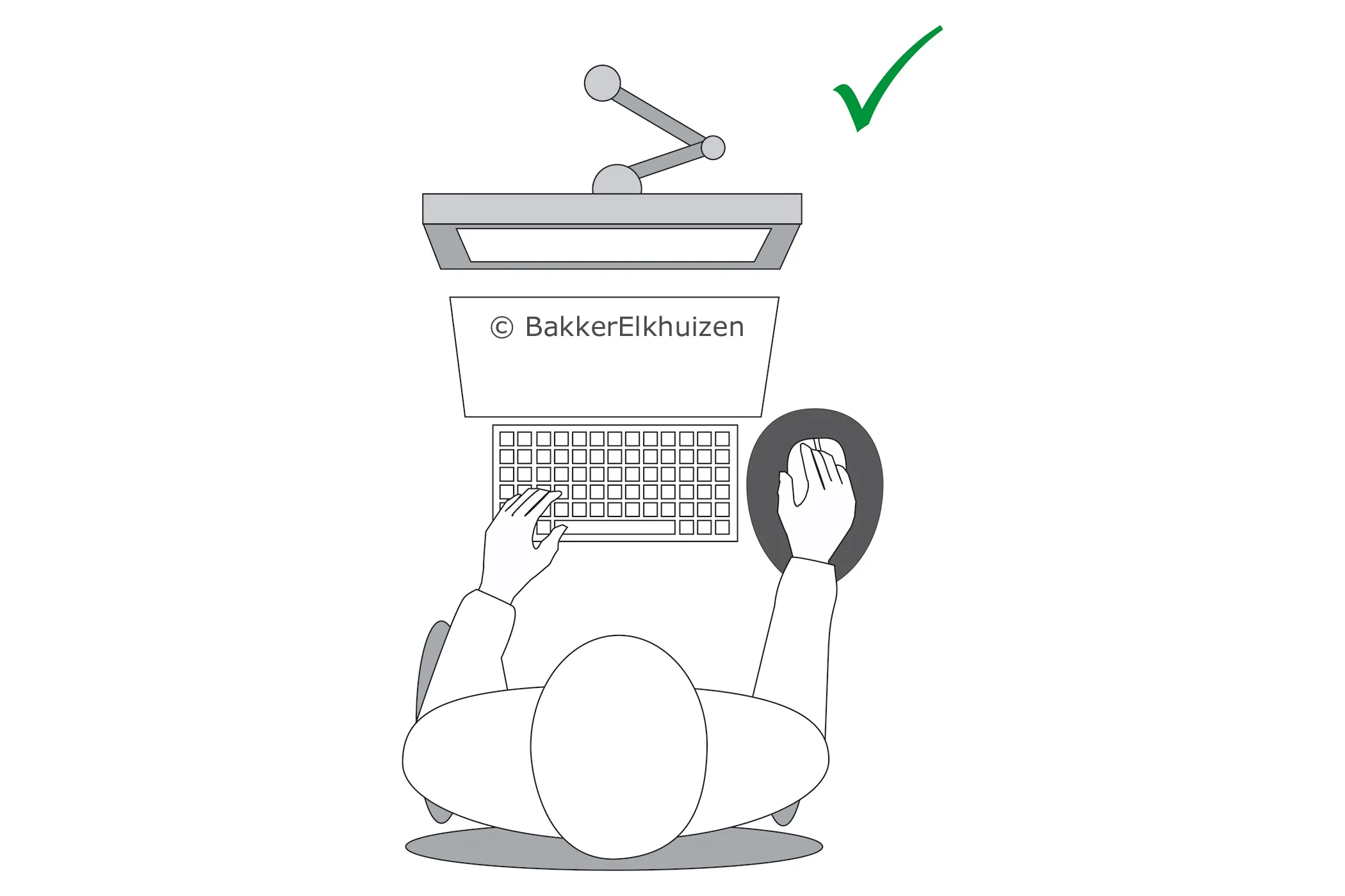 BakkerElkhuizen Ergo Mouse Pad Black