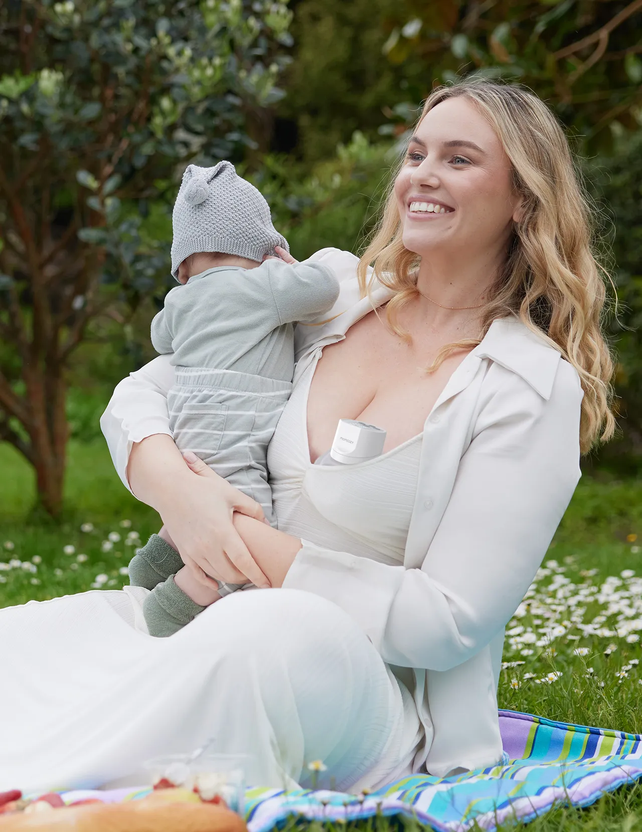 MOMCOZY S12 Pro b&auml;rbar sladdl&ouml;s br&ouml;stpump dubbelpack