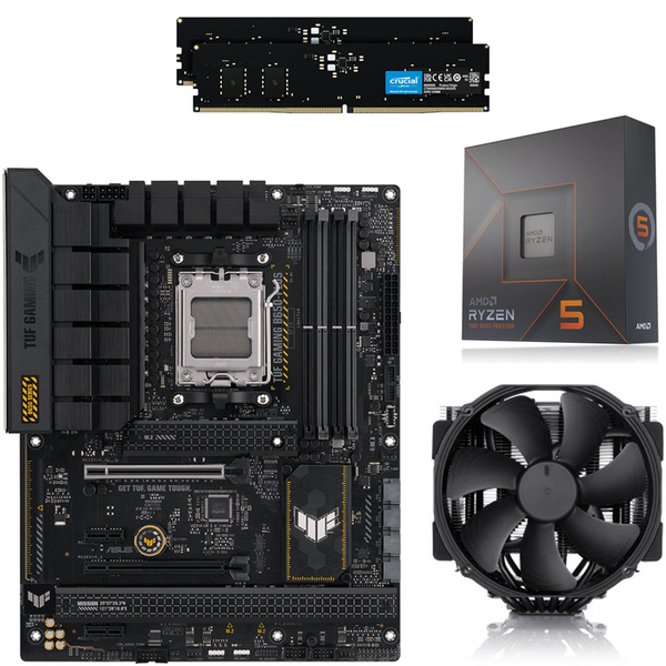 Bundle + Crucial 16GB, DDR5 4800MHz + Noctua NH-D15 chromax.black + Asus TUF GAMING B650-PLUS + Ryzen 5 7600X