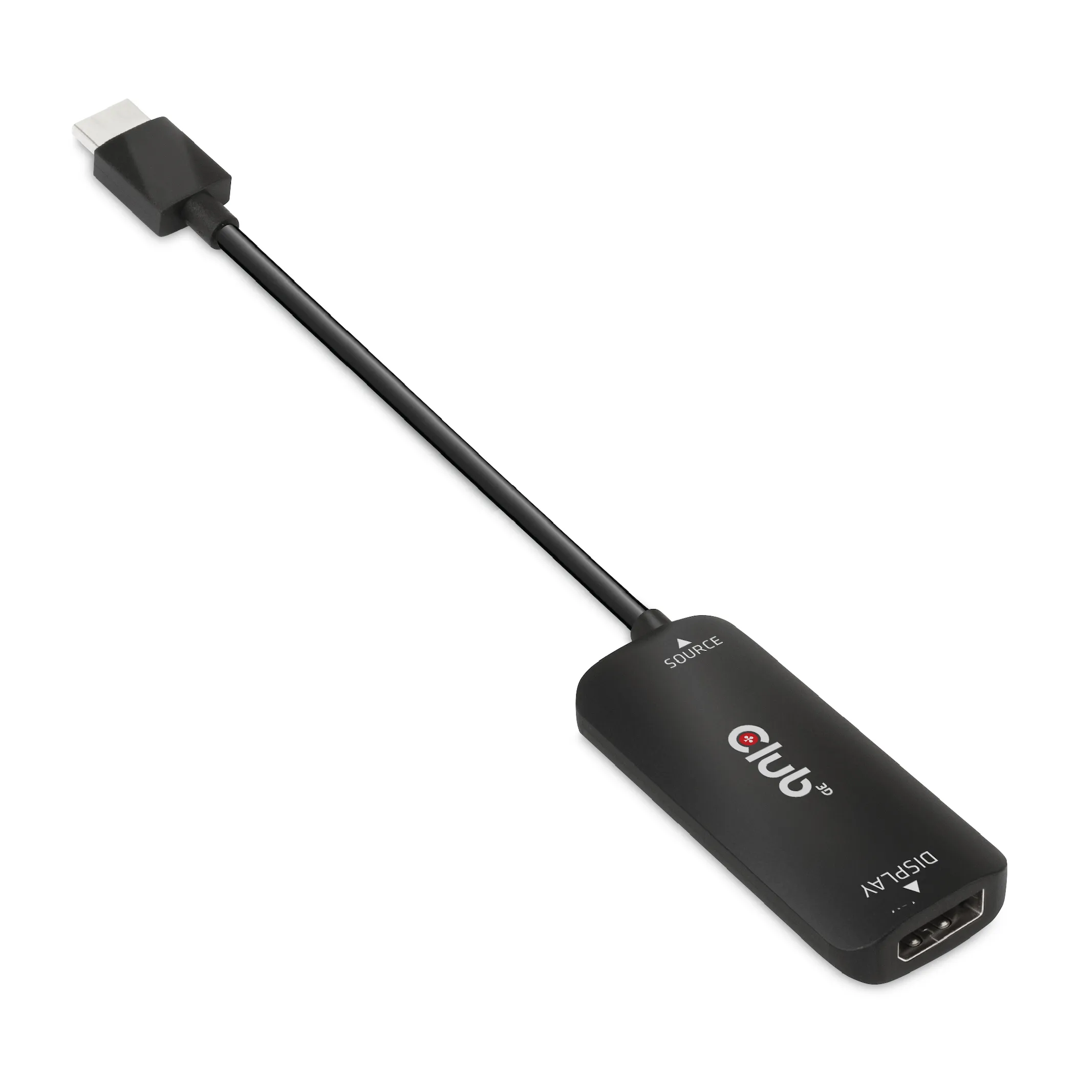 Club 3D HDMI 2.1 + Micro USB - DisplayPort active - adapter, Black