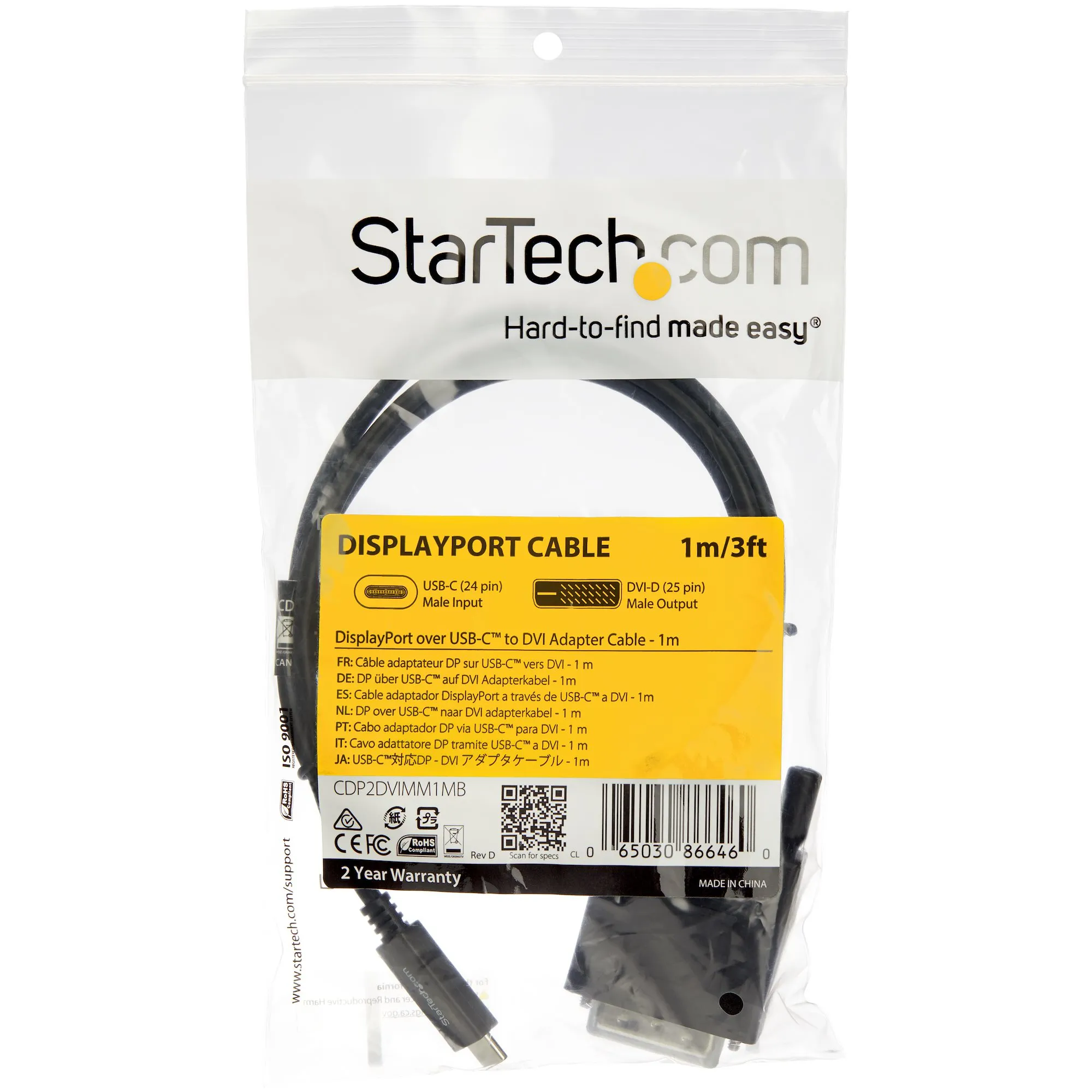 1M USB-C TO DVI CABLE