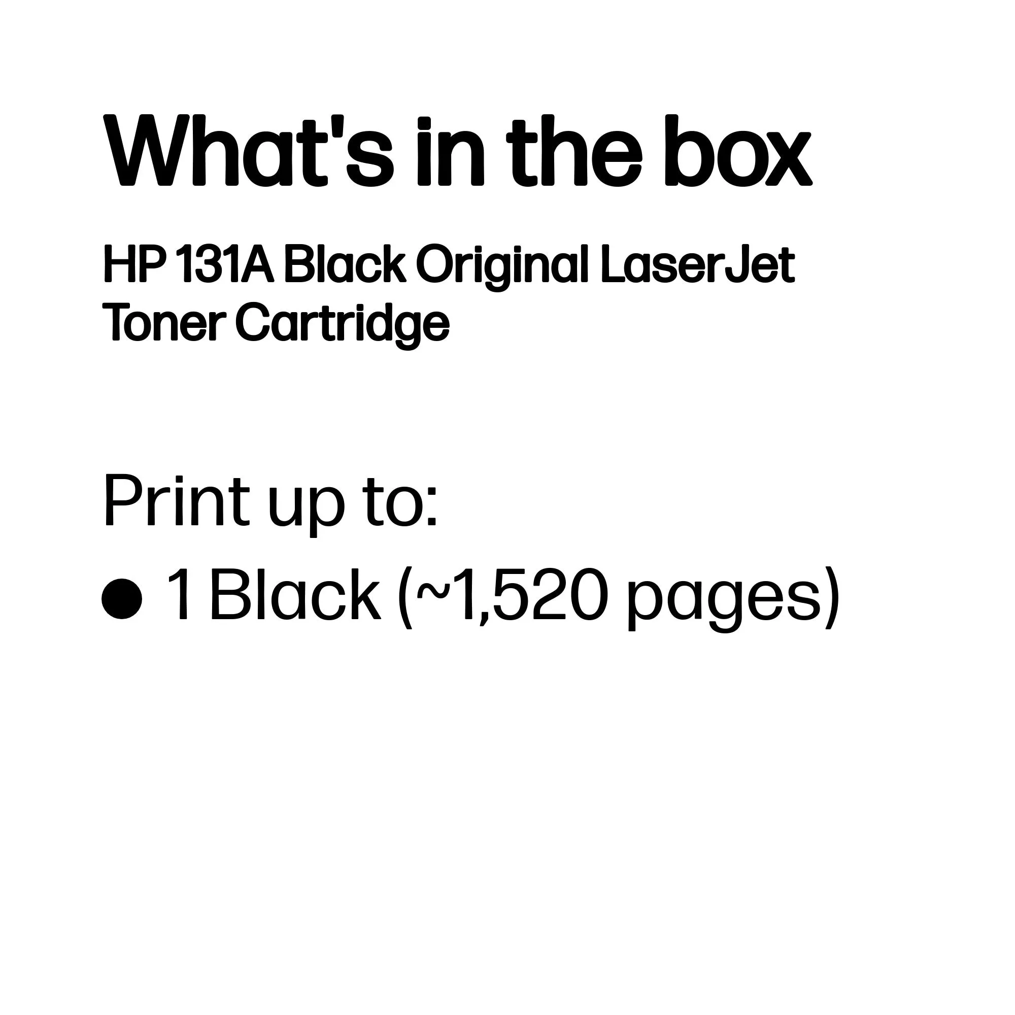HP Toner 131A black LJ Pro 200 Color M251 Color MFP M276 series 1600 Seiten