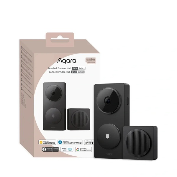 Aqara Doorbell Camera Hub G410 Select -älykäs video-ovikello, Musta