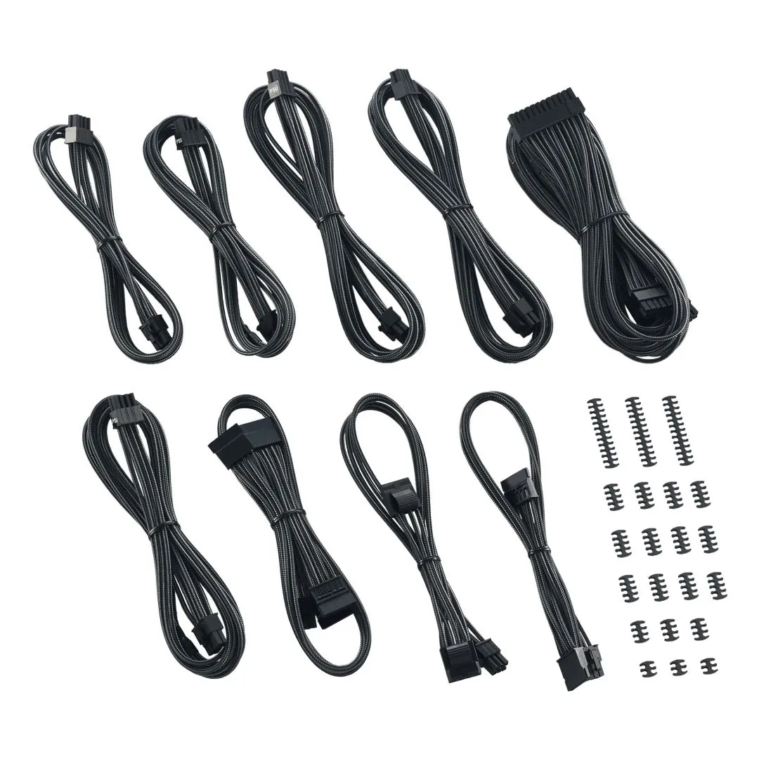 CableMod Classic ModMesh C-Series Cable Kit Corsair AXi, HXi &amp; RM - carbon