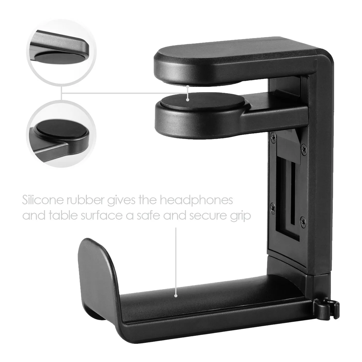 DESIRE2 Holder for Headphone/Headset Black Mount of your Desk