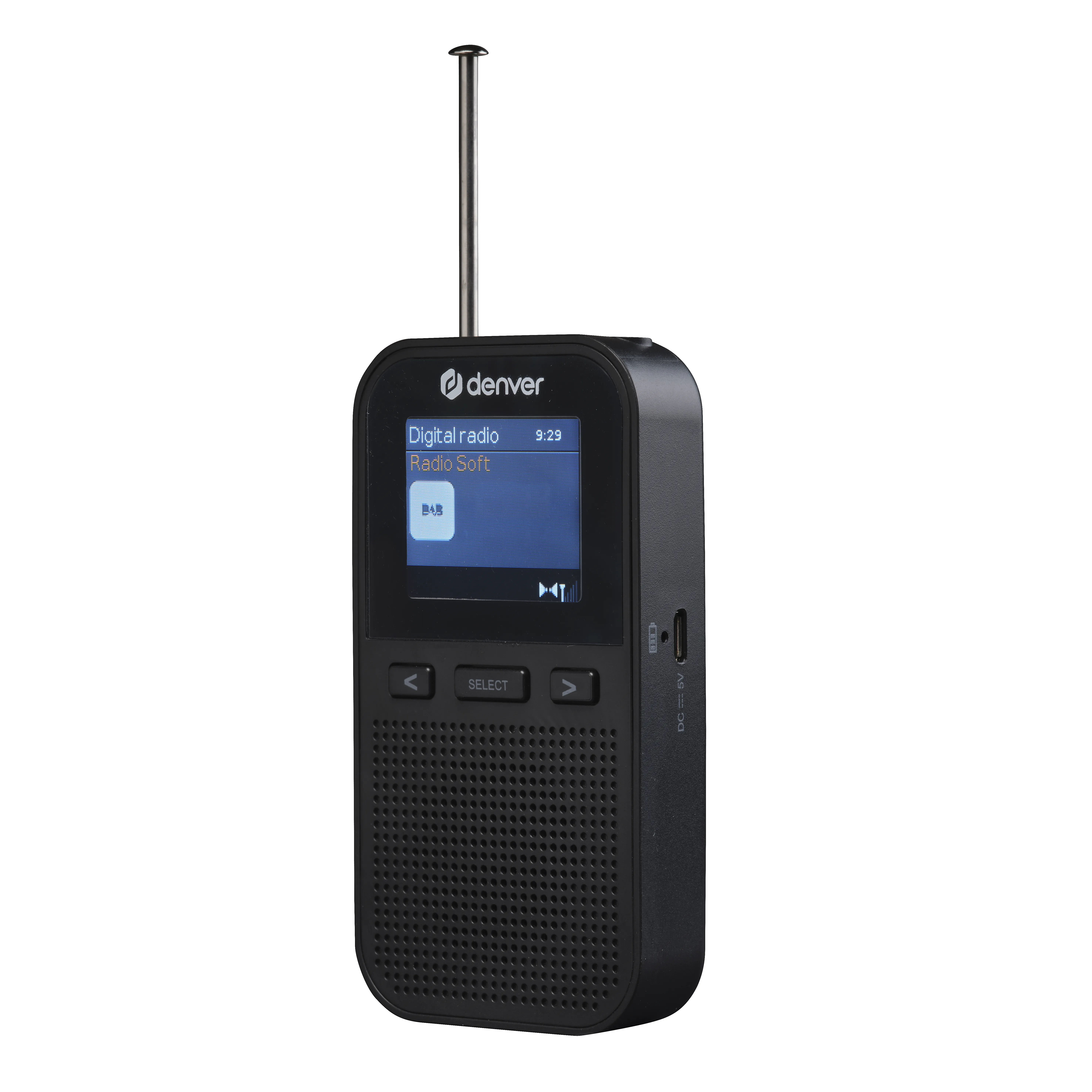 DENVER DAH-126 B&auml;rbar DAB+/FM-radio - Svart