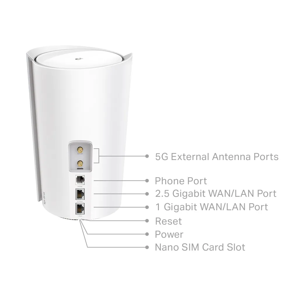TP-Link Deco X80-5G -mesh WiFi -j&auml;rjestelm&auml;, Wi-Fi 6, AX6000, Dual-band, valkoinen