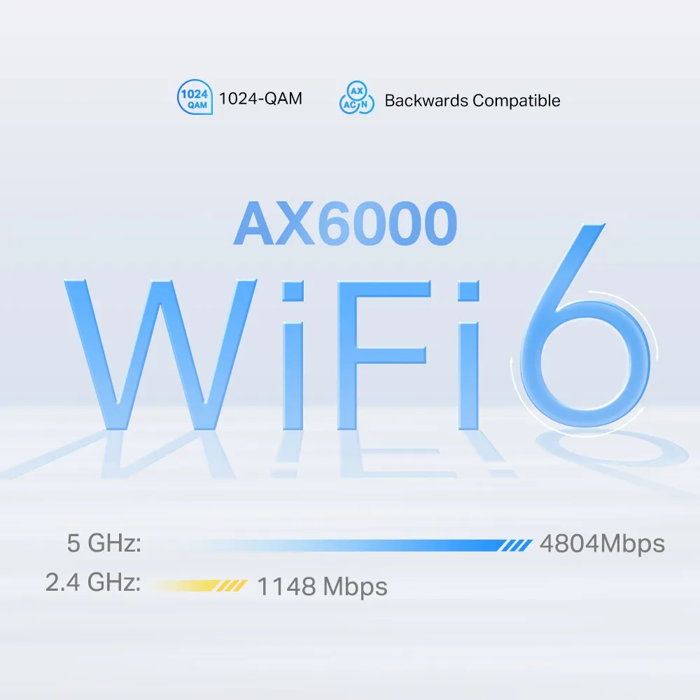 TP-Link Deco X80-5G -mesh WiFi -j&auml;rjestelm&auml;, Wi-Fi 6, AX6000, Dual-band, valkoinen