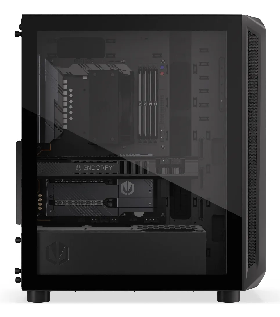 ENDORFY Arx 500 Core midi-tower chassi med f&ouml;nster, svart
