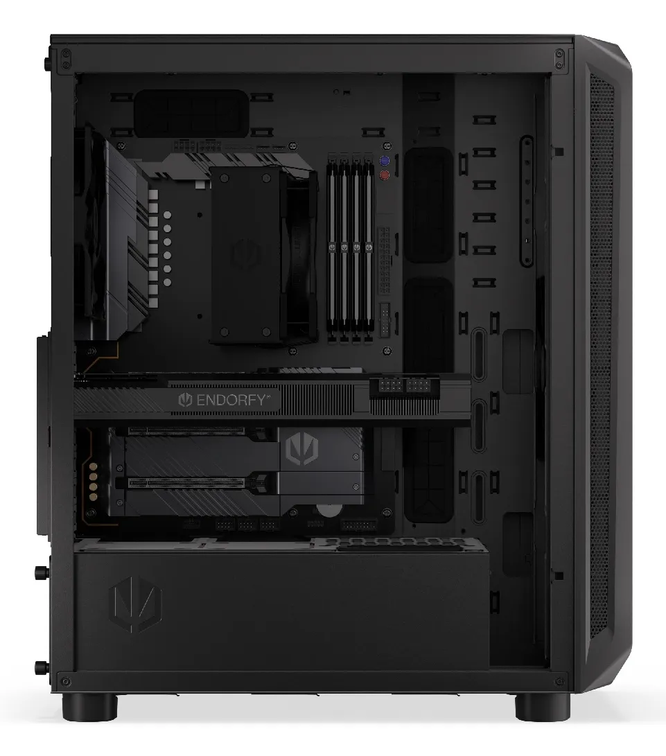ENDORFY Arx 500 Core midi-tower chassi med f&ouml;nster, svart