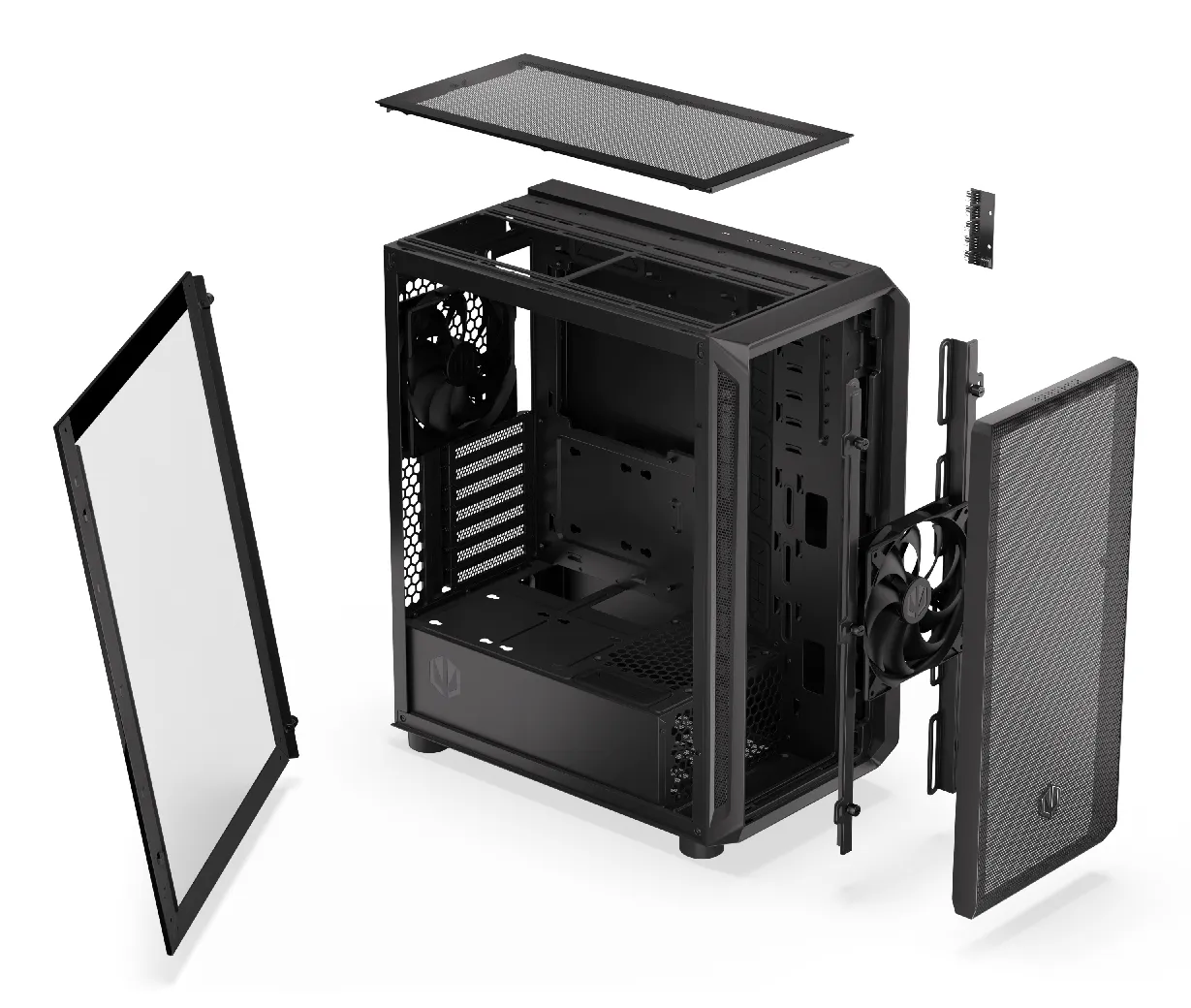 ENDORFY Arx 500 Core midi-tower chassi med fönster, svart