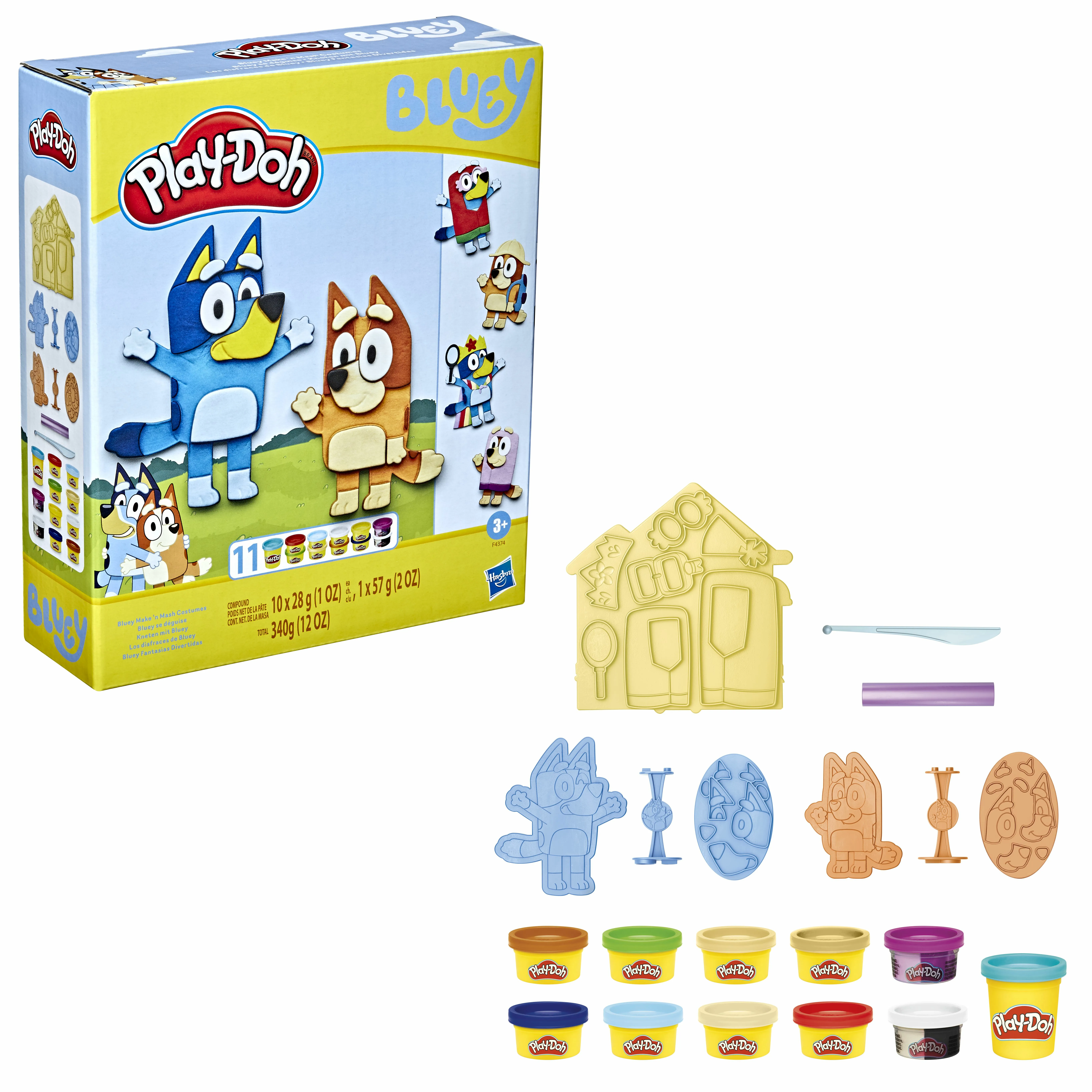 Play-Doh Bluey Make 'n Mash Costumes Playset