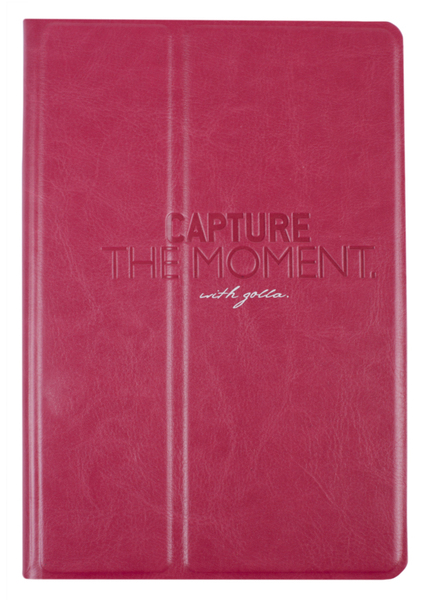 ALE GOLLA Slim Folder G1512, Eshe Pink, iPad Mini. Toimii my&ouml;s telineen&auml;, "smart stand", pehme&auml; sis&auml;puoli. Tukee auto-sleep-toimintoa.