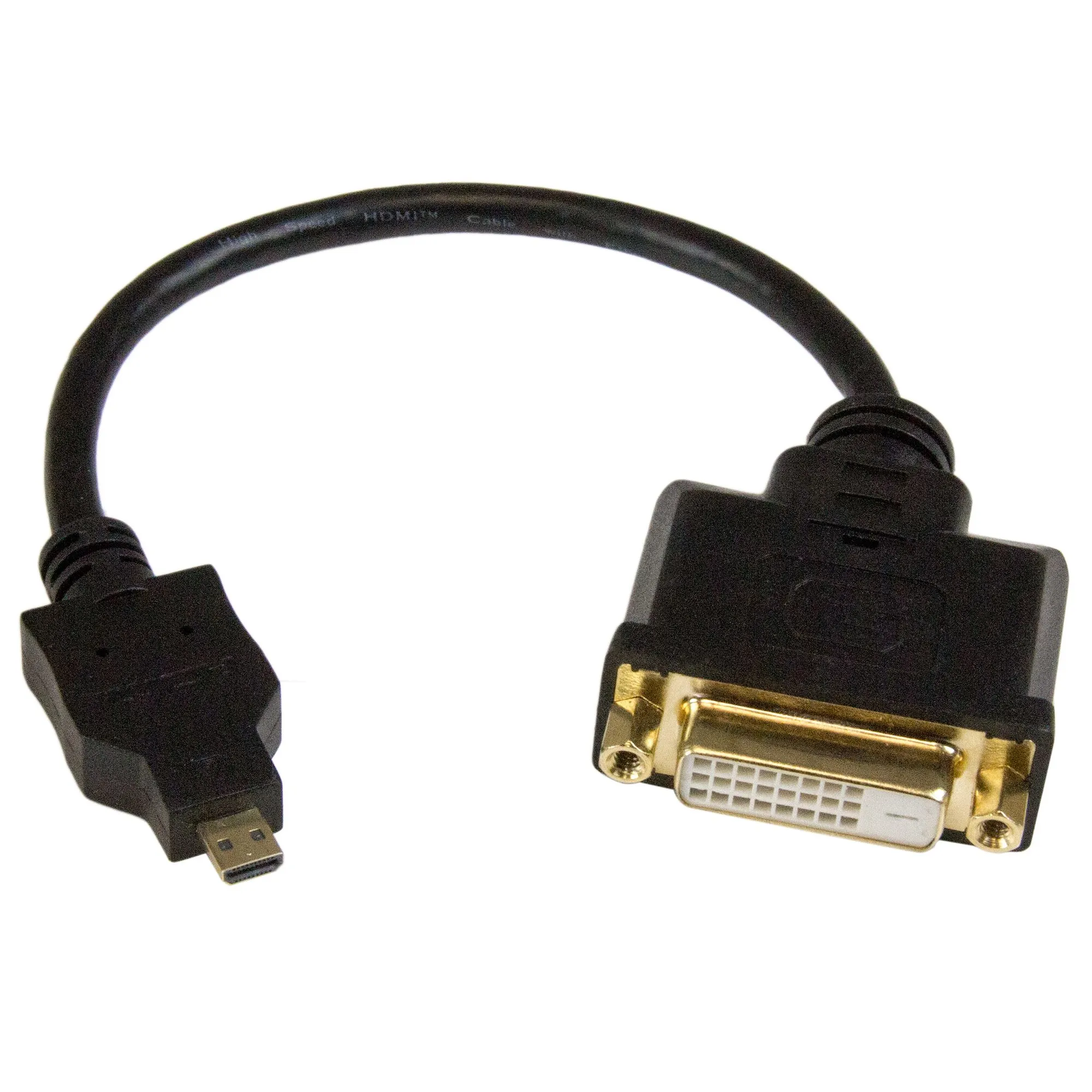 StarTech Micro HDMI to DVI Adapter -adapteri, 20cm, Musta