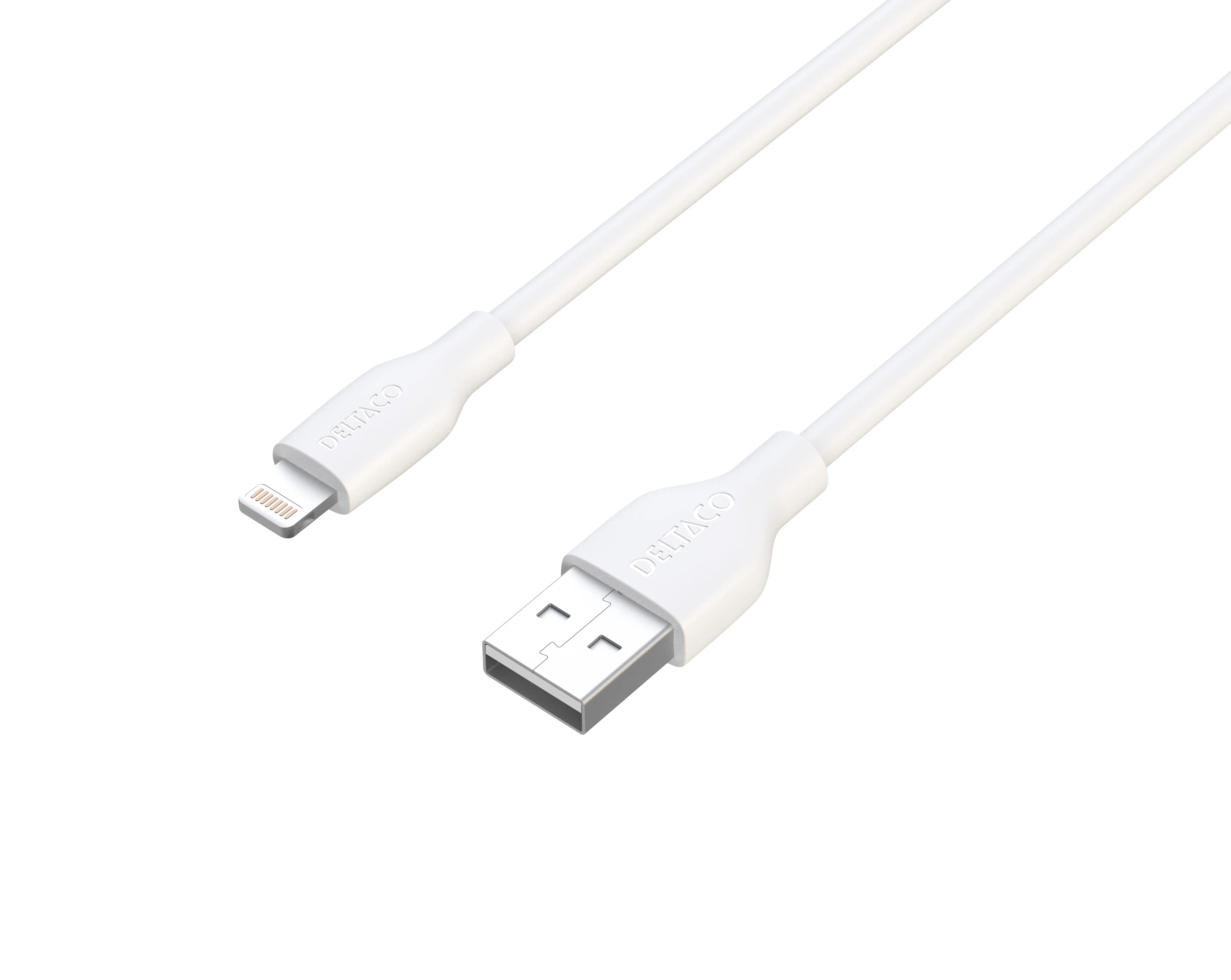 Deltaco USB-A - Lightning, C189 - cable, White, 1m