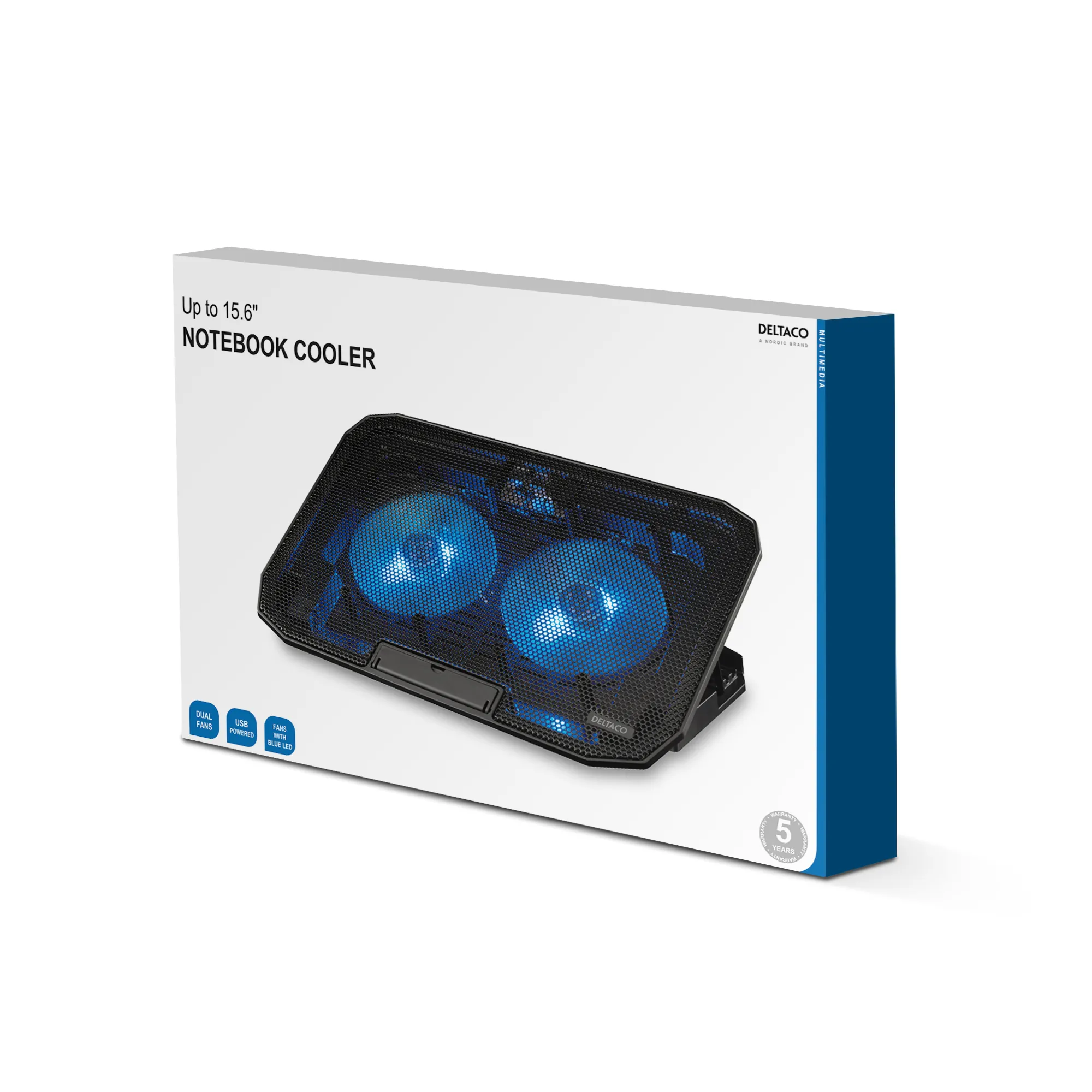 Deltaco Laptop Fan Black