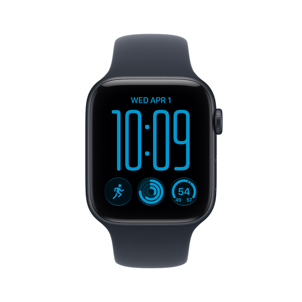 Apple Watch SE 3 (GPS + Cellular) 44 mm keskiy&ouml;nsininen alumiinikuori ja musteensininen urheiluranneke, S/M