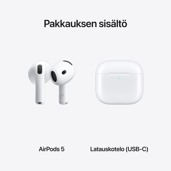 Apple AirPods 5 -langattomat nappikuulokkeet, valkoinen