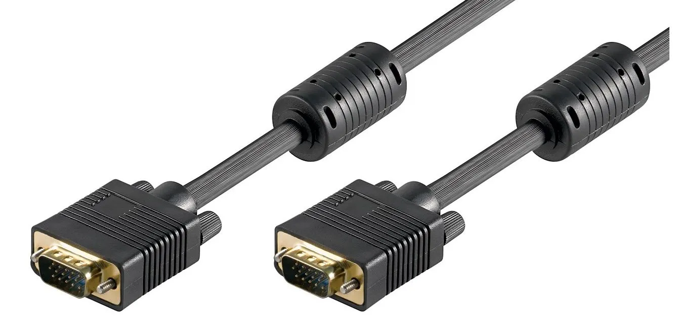 MicroConnect MONGG10FB Flat VGA cable, 10 m, Black