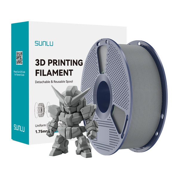 SUNLU PLA+ 1.75 mm, 1 kg -3D-tulostusfilamentti, harmaa