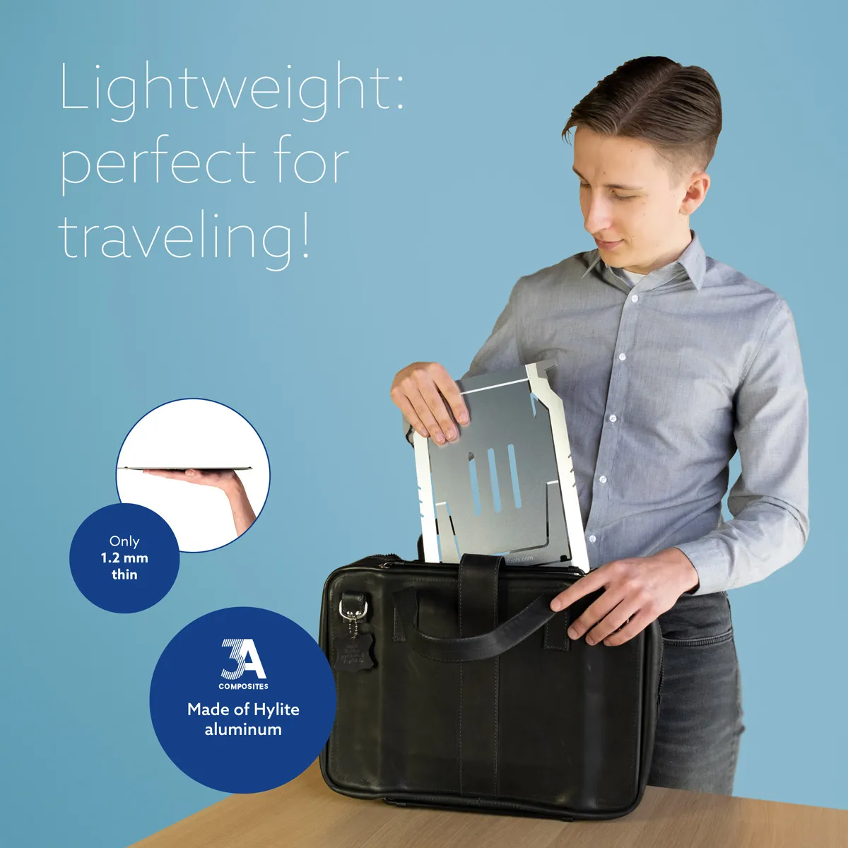 R-Go Riser Basic laptop stand, Silver