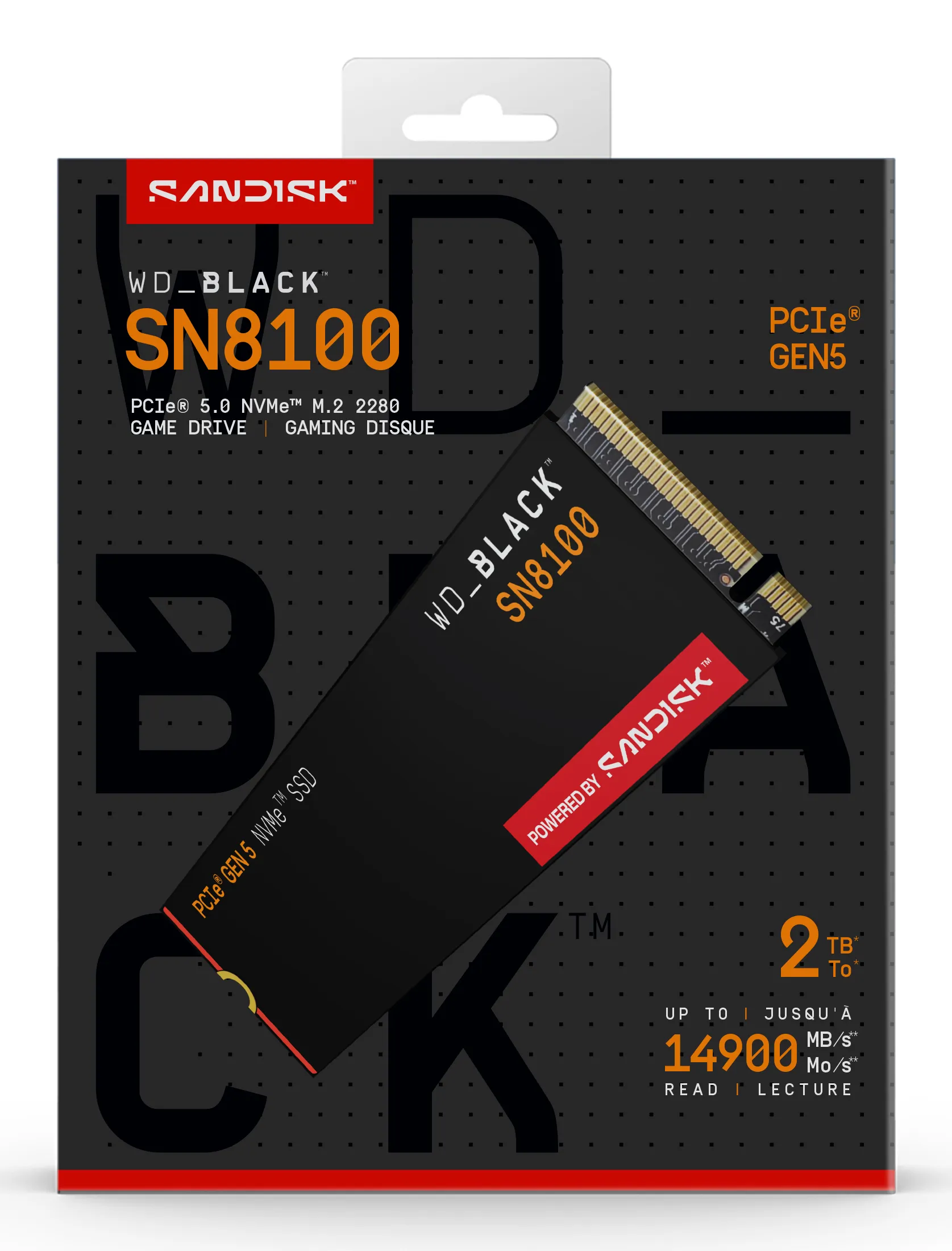 WD Black SN8100 2 Tt M.2 PCIe 5.0 NVMe -SSD-levy