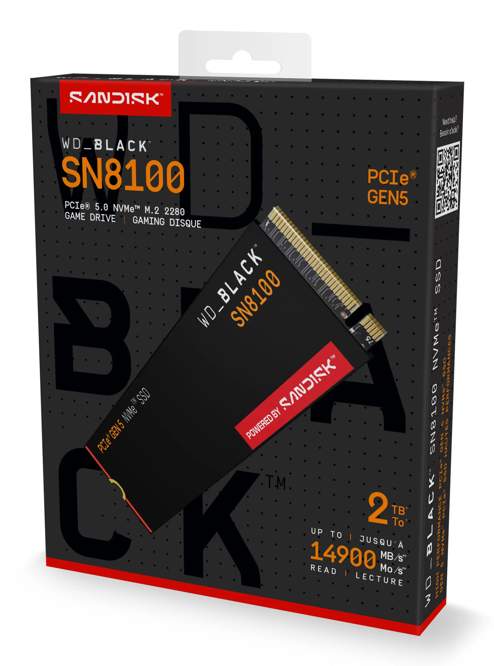 WD Black SN8100 2 Tt M.2 PCIe 5.0 NVMe -SSD-levy