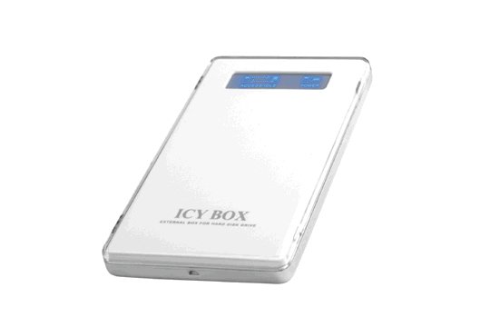 ICY BOX ulkoinen kotelo 2,5" IDE-levylle, USB 2.0, valkoinen