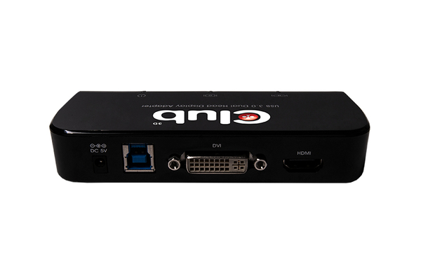 CLUB 3D USB 3.0 GFX TO DVI + HDMI Max resolution 2048x1152 (DVI-I) + 2048x1152 (HDMI)