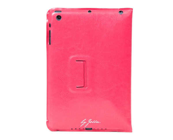 ALE GOLLA Slim Folder G1512, Eshe Pink, iPad Mini. Toimii my&ouml;s telineen&auml;, "smart stand", pehme&auml; sis&auml;puoli. Tukee auto-sleep-toimintoa.