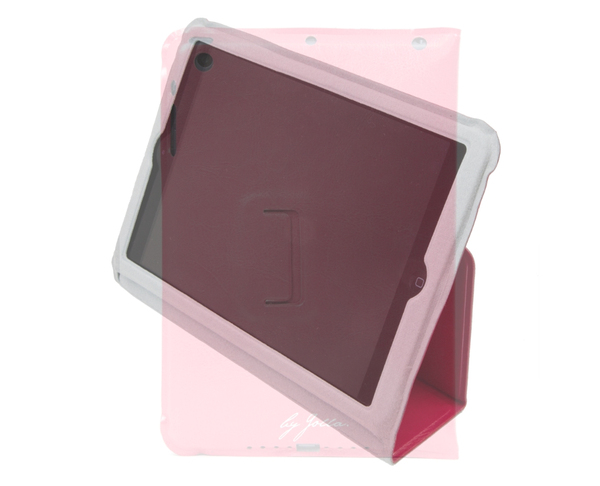 ALE GOLLA Slim Folder G1512, Eshe Pink, iPad Mini. Toimii my&ouml;s telineen&auml;, "smart stand", pehme&auml; sis&auml;puoli. Tukee auto-sleep-toimintoa.