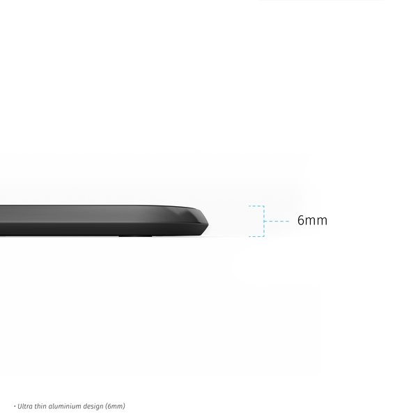 ZENS Single Alu. Laturi QI Langaton 220V 10W Musta (Apple QC 7,5W)