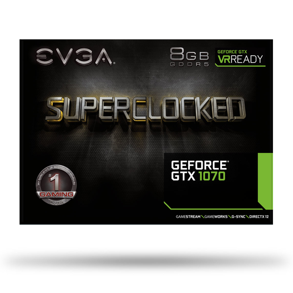 Evga GeForce GTX 1070 SC Gaming 8GB -n&auml;yt&ouml;nohjain