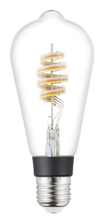 EGLO E27 LED-Z Matter ST64 RGBW 7.5 watt 806 lumen - Smart LED Bulb, Transparent (clear)