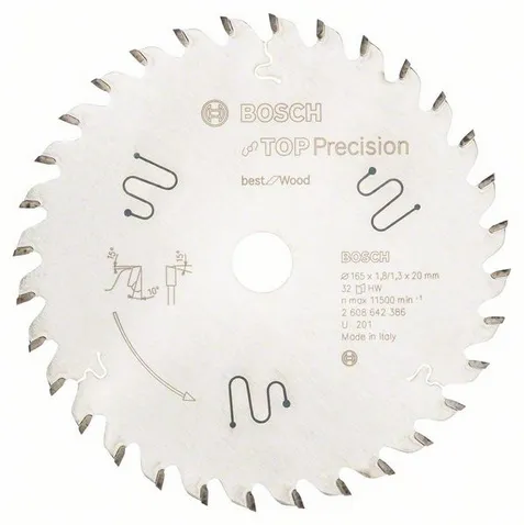 Bosch Circular Saw Blade Top Precision 165x20