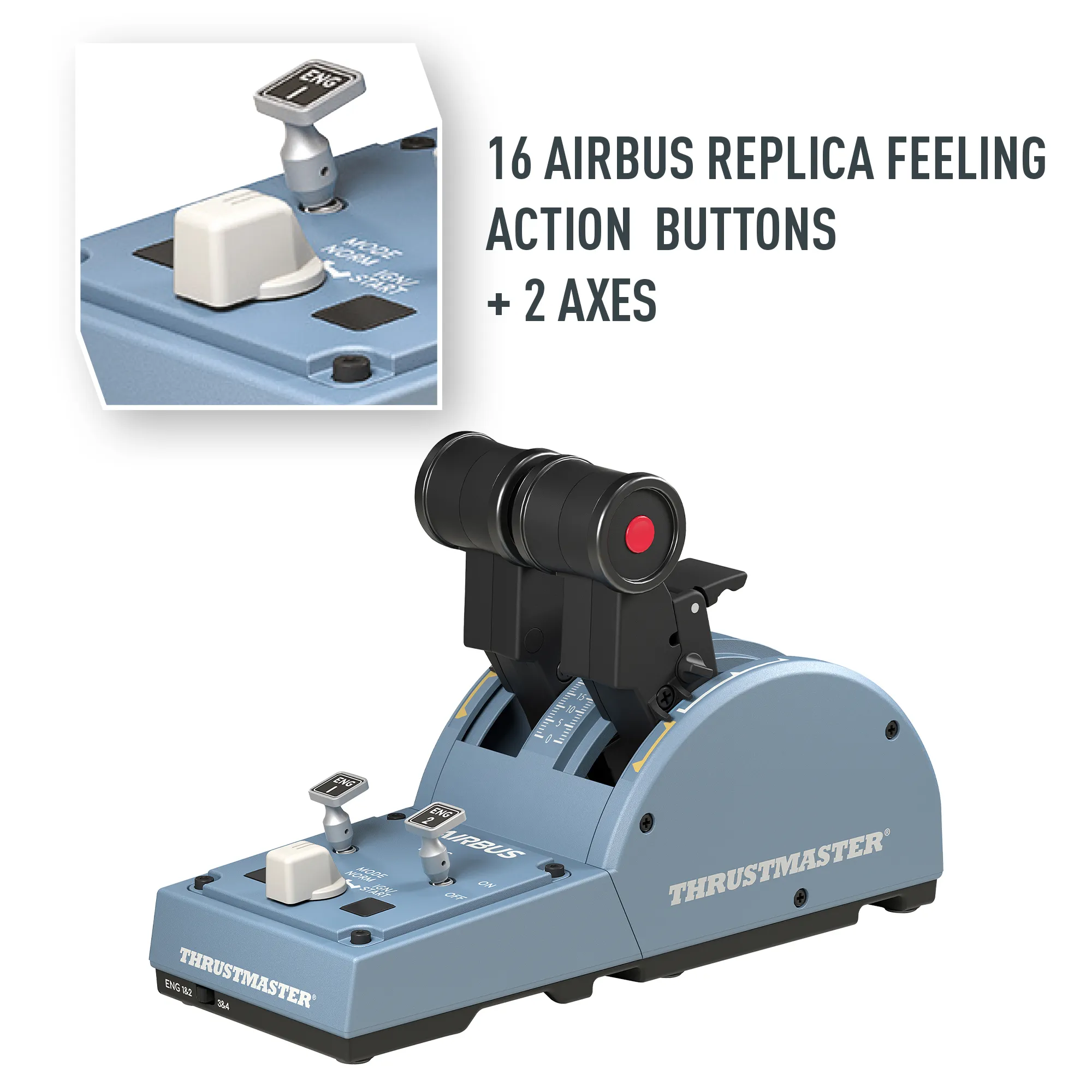 Thrustmaster TCA Quadrant Airbus edition - throttle grip, PC