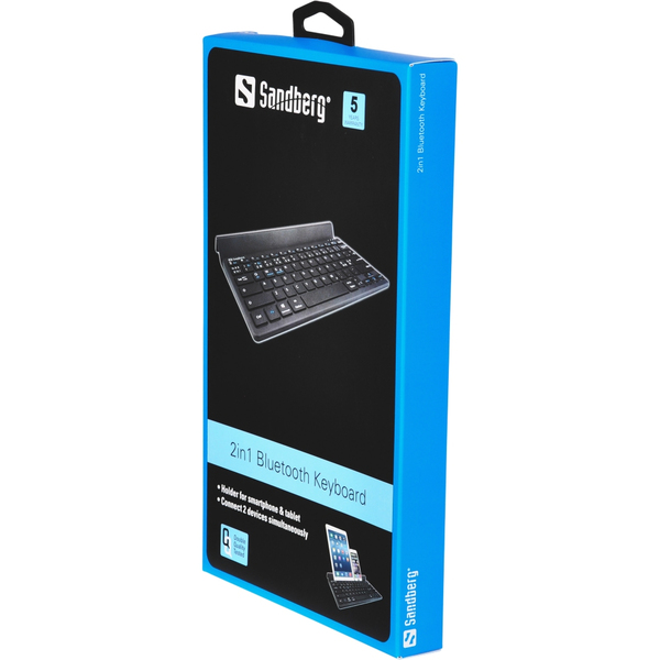 2in1 Bluetooth Keyboard, Black (Nordic)