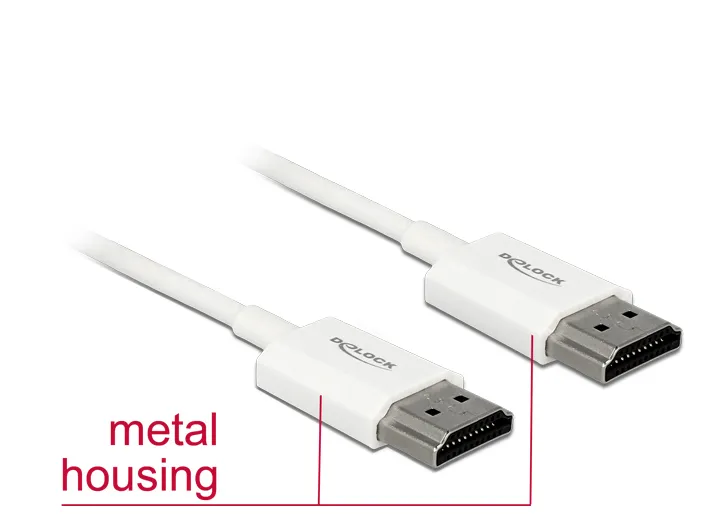 De-Lock  HDMI – HDMI 2.0 - cable, 4.5 m, White