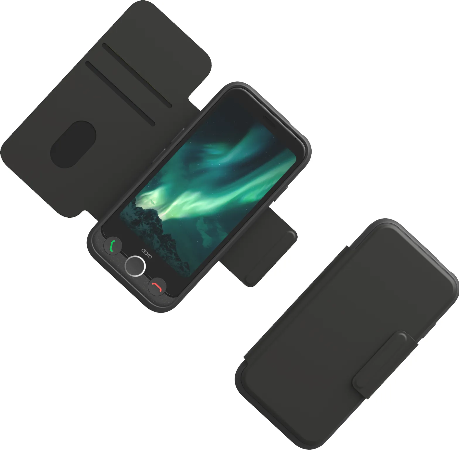 Doro Aurora A11 - wallet case, Graphite