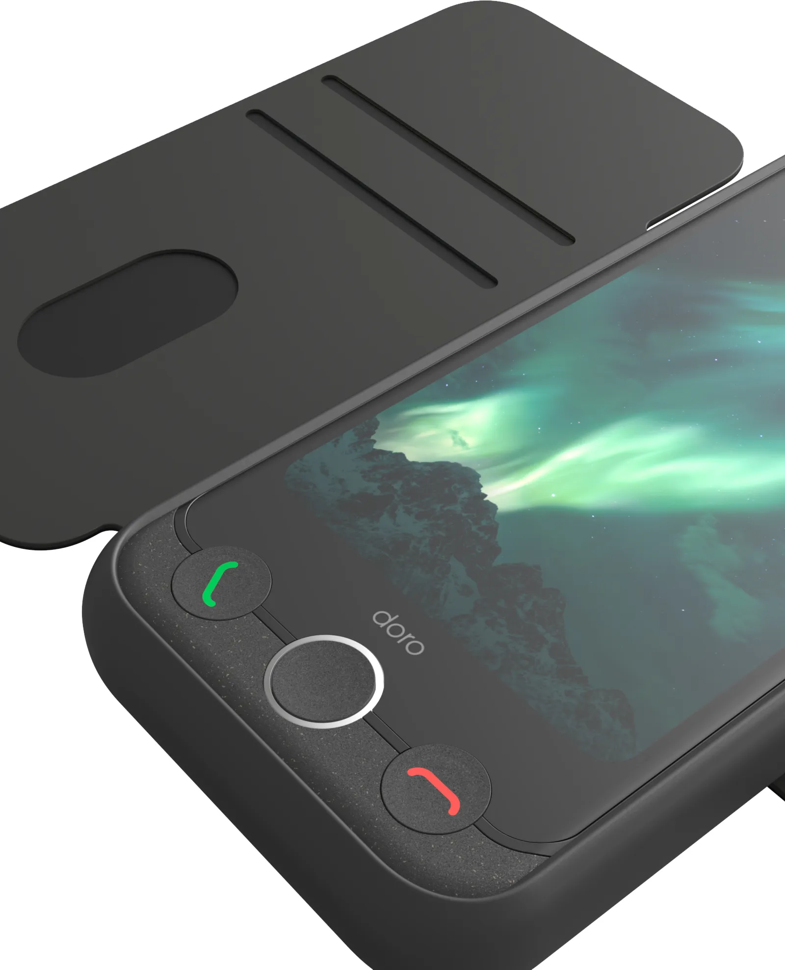 Doro Aurora A11 - wallet case, Graphite