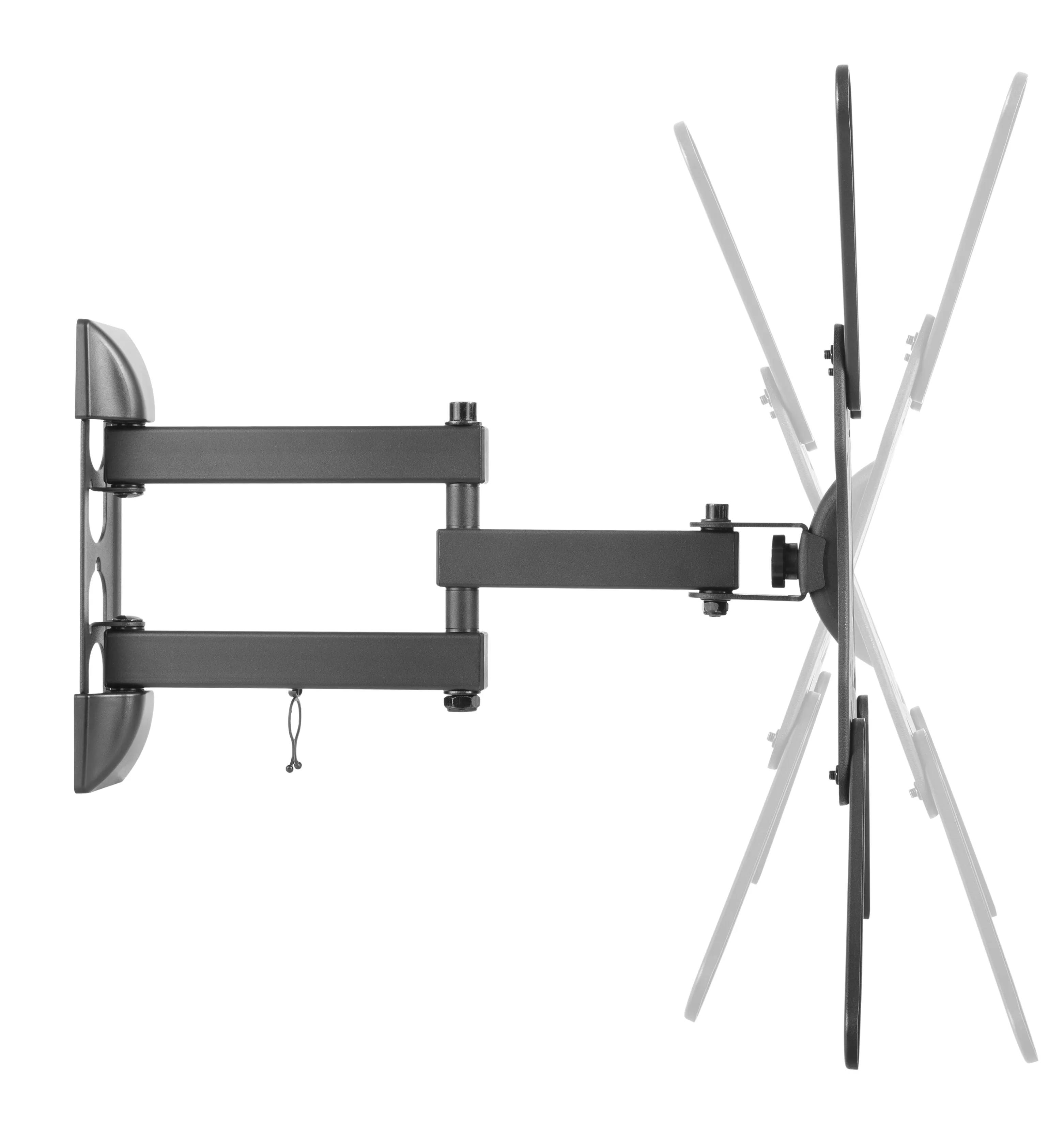 DELTACO Office, full-motion 3-way wall, 23"-55", 30kg, 75x75-400-400
