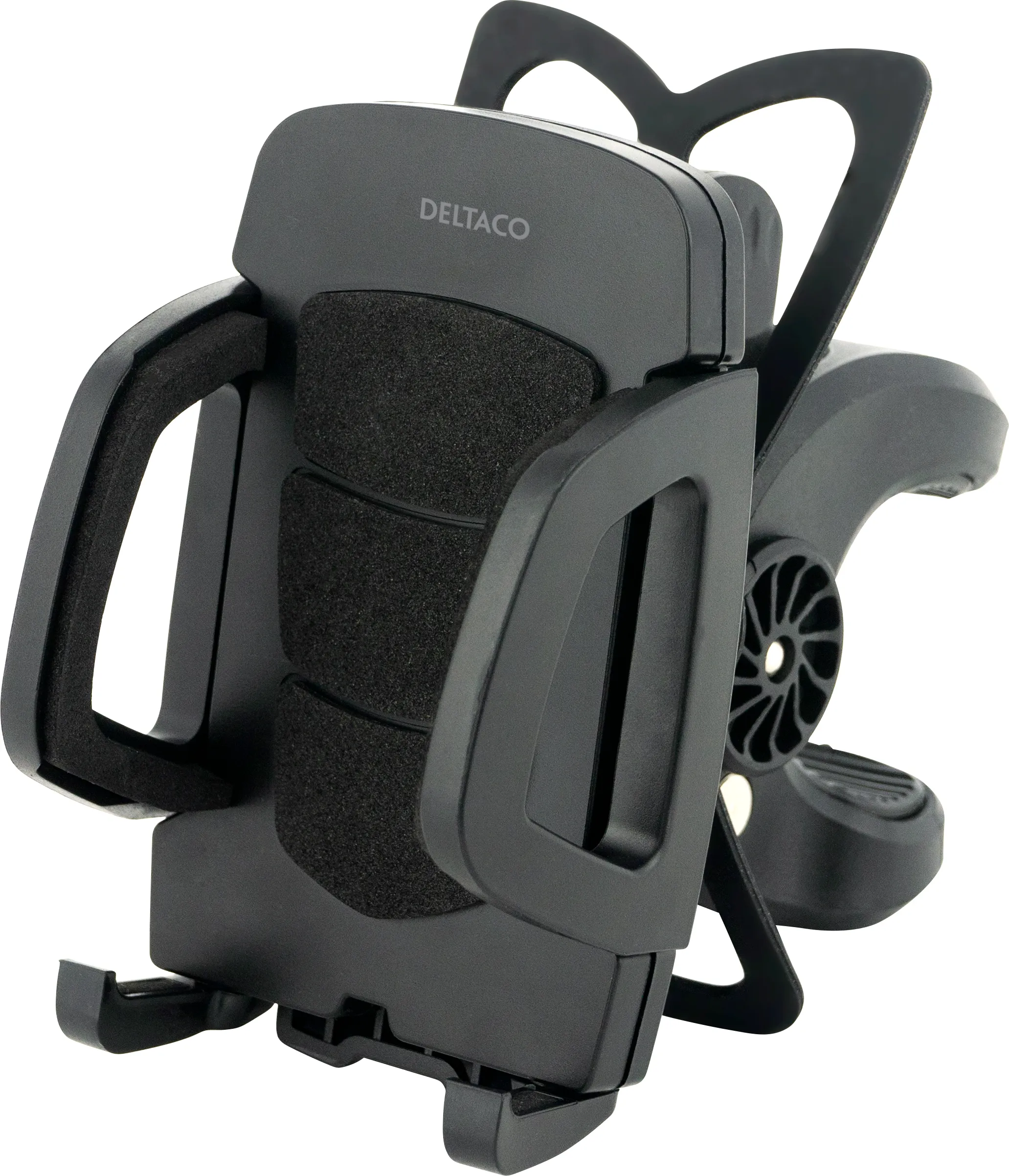 DELTACO bicycle holder, rotatable, for mobile phones, black