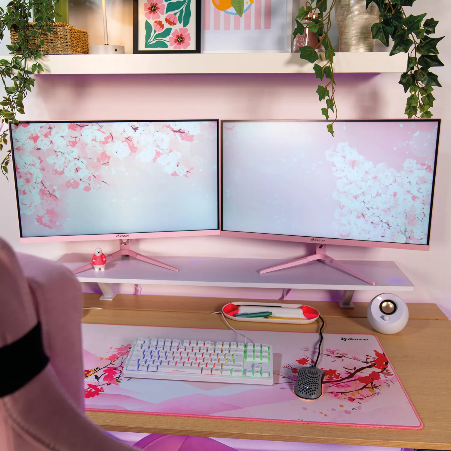 Arozzi Nova AZ-NO-27T2K260-PNK 27" QHD, IPS, HDR, 260Hz gamingsk&auml;rm