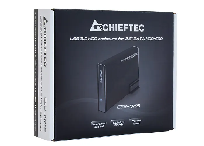 CHIFETEC ALU.BOX for 2.5 S-ATA HDD USB3.0 14.5mm max