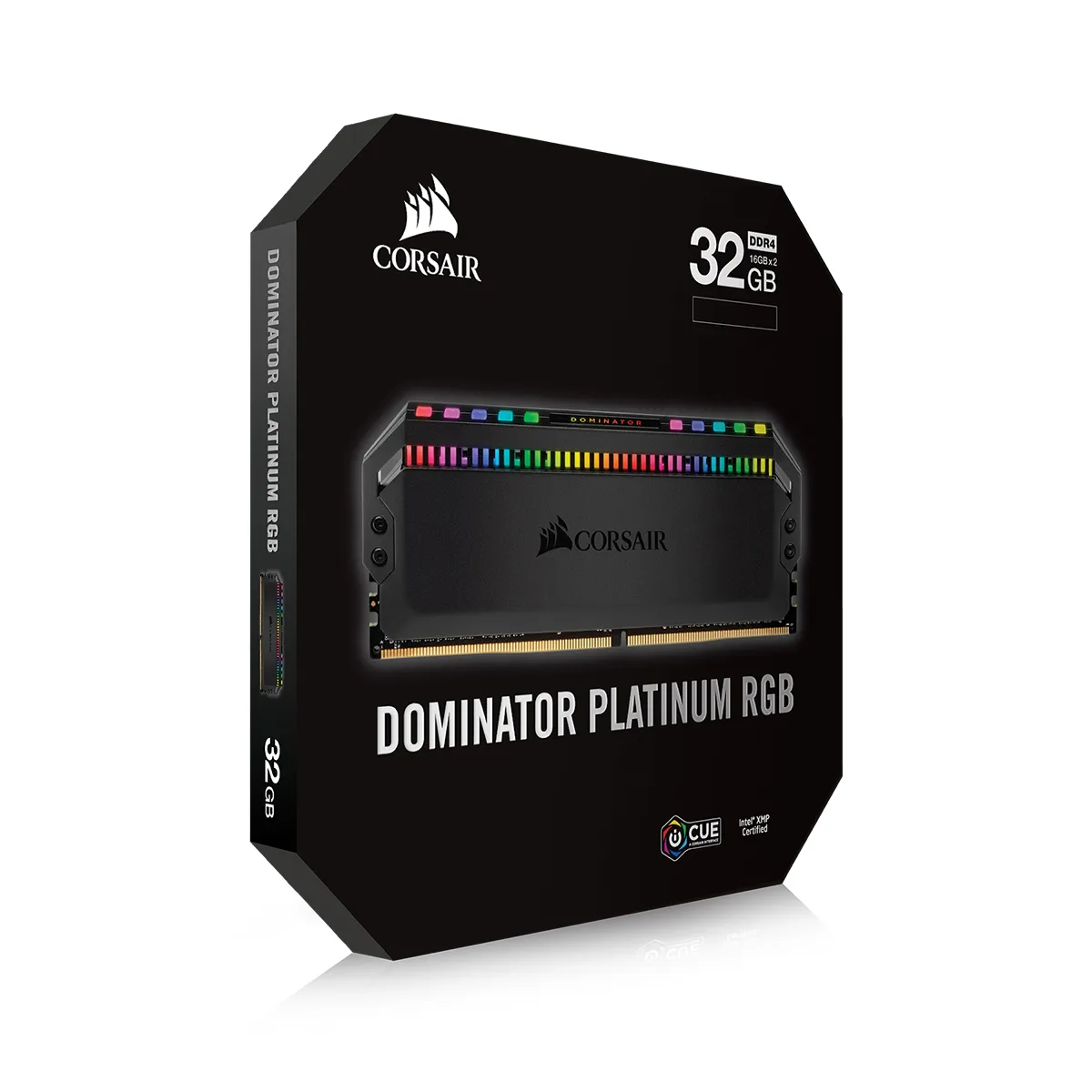 Corsair Dominator Platinum RGB 32 Gt (2 x 16 Gt) DDR4 3600 MHz, CL18 -muisti, Musta