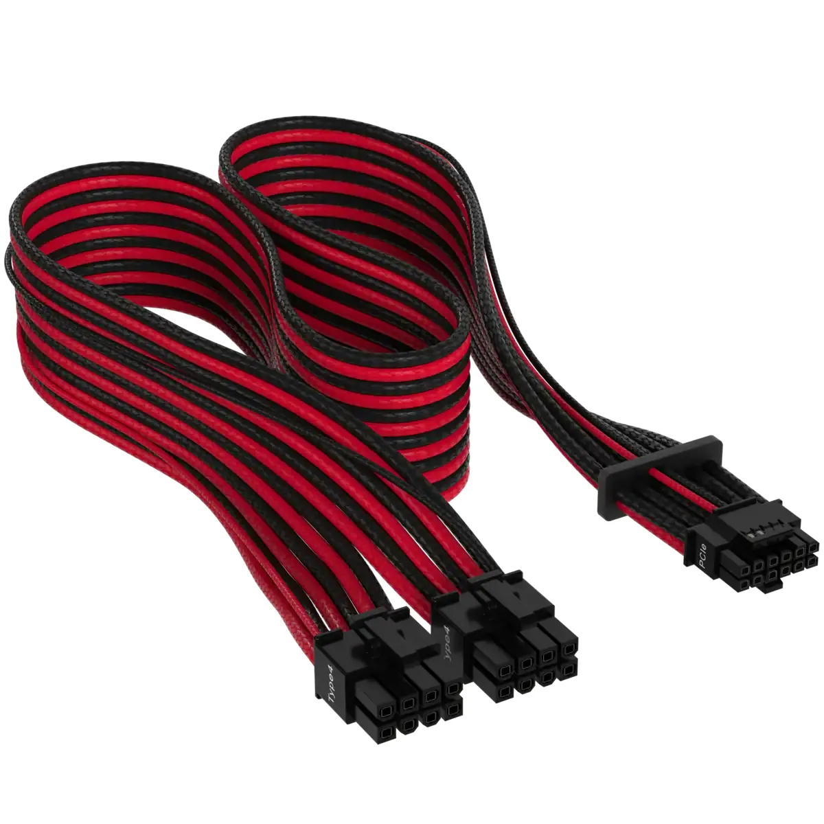 Corsair Premium Individually Sleeved 12+4pin PCIe Gen 5 Type-4 600W 12VHPWR -cable, black/red