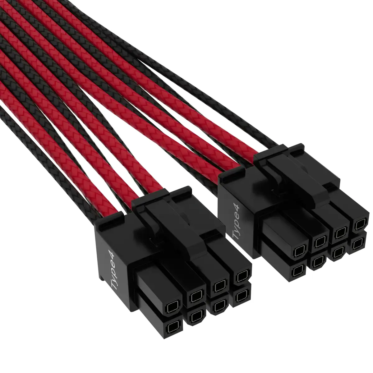 Corsair Premium Individually Sleeved 12+4pin PCIe Gen 5 Type-4 600W 12VHPWR -cable, black/red
